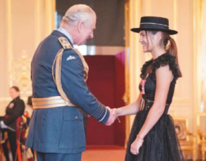 EMMA RADUCANU IS THRILLED TO RECIEVE AN ACE HONOUR FROM THE KING